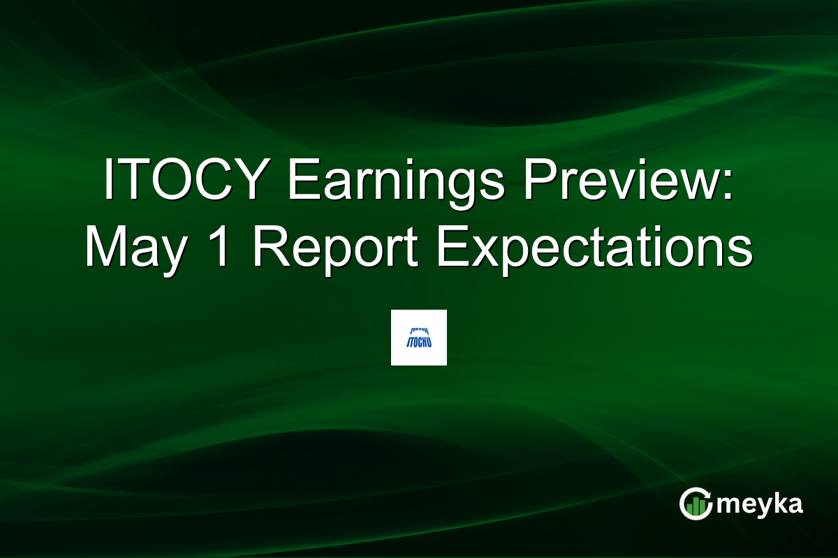 ITOCY Earnings Preview: May 1 Report, $0.1848 EPS Estimate