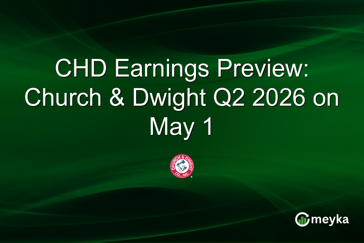CHD Earnings Preview: Church & Dwight Q2 2026 on May 1