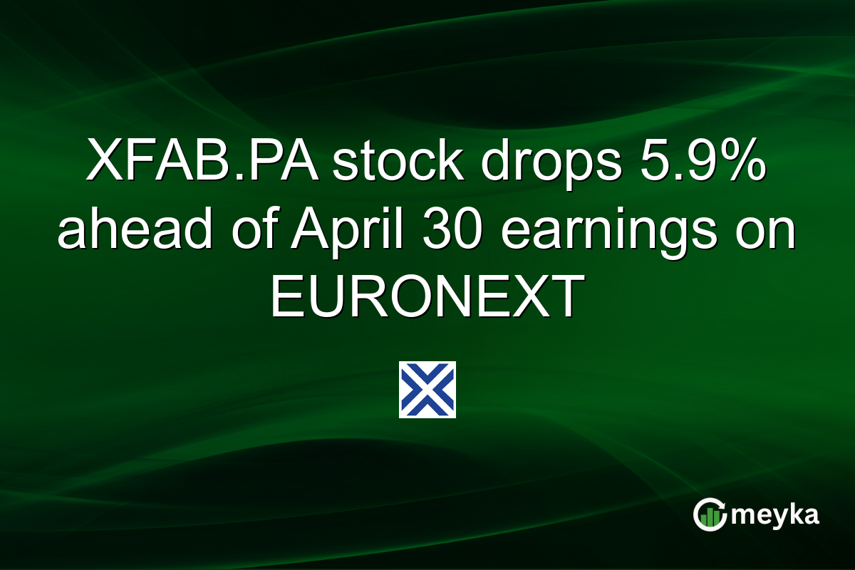 XFAB.PA stock drops 5.9% ahead of April 30 earnings on EURONEXT