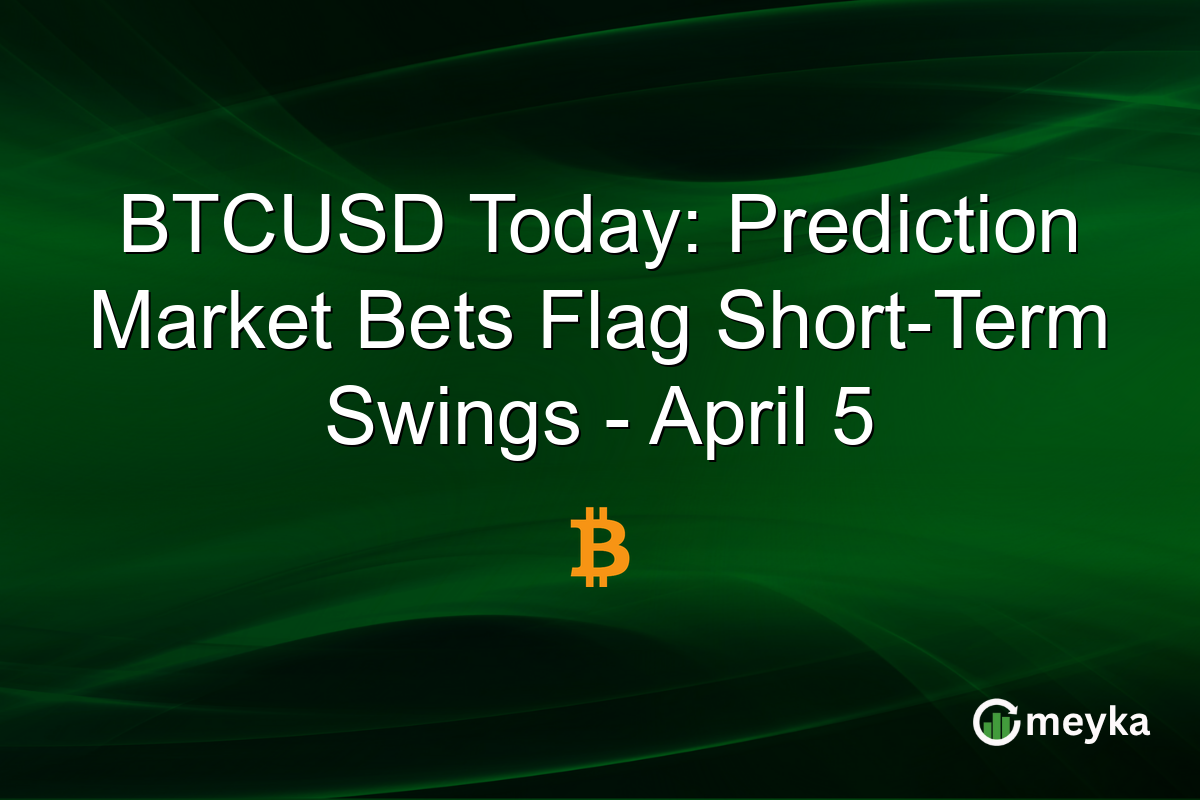 BTCUSD Today: Prediction Market Bets Flag Short-Term Swings – April 5
