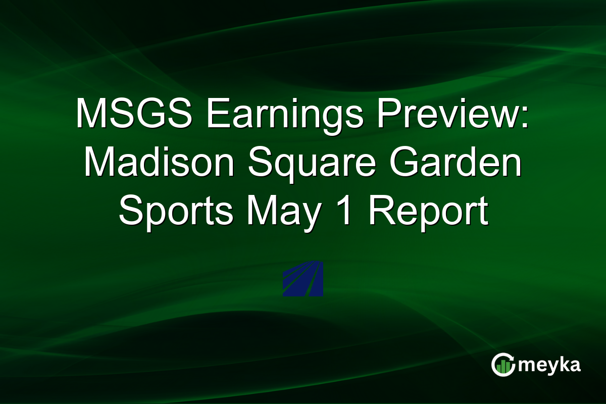 MSGS Earnings Preview: Madison Square Garden Sports May 1 Report