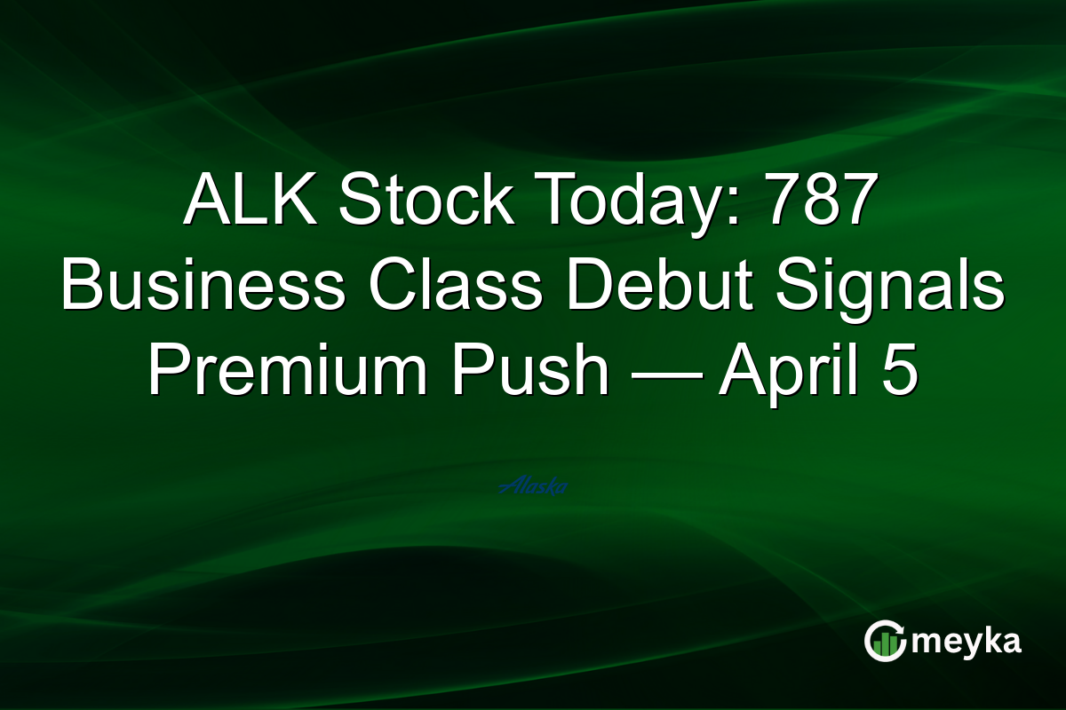 ALK Stock Today: 787 Business Class Debut Signals Premium Push — April 5
