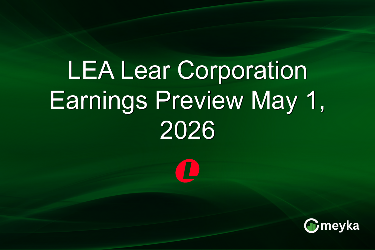 LEA Lear Corporation Earnings Preview May 1, 2026