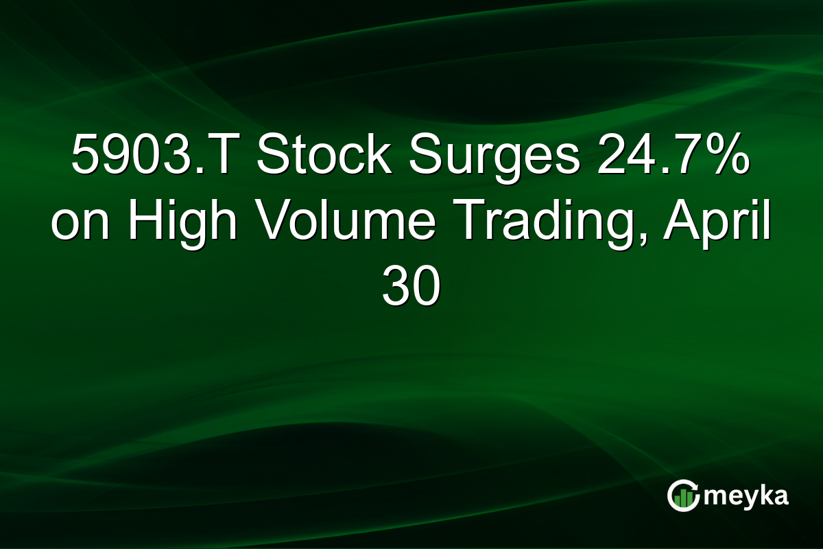 5903.T Stock Surges 24.7% on High Volume Trading, April 30