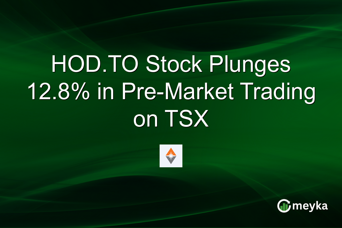 HOD.TO Stock Plunges 12.8% in Pre-Market Trading on TSX
