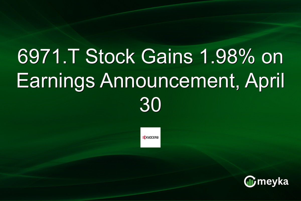 6971.T Stock Gains 1.98% on Earnings Announcement, April 30