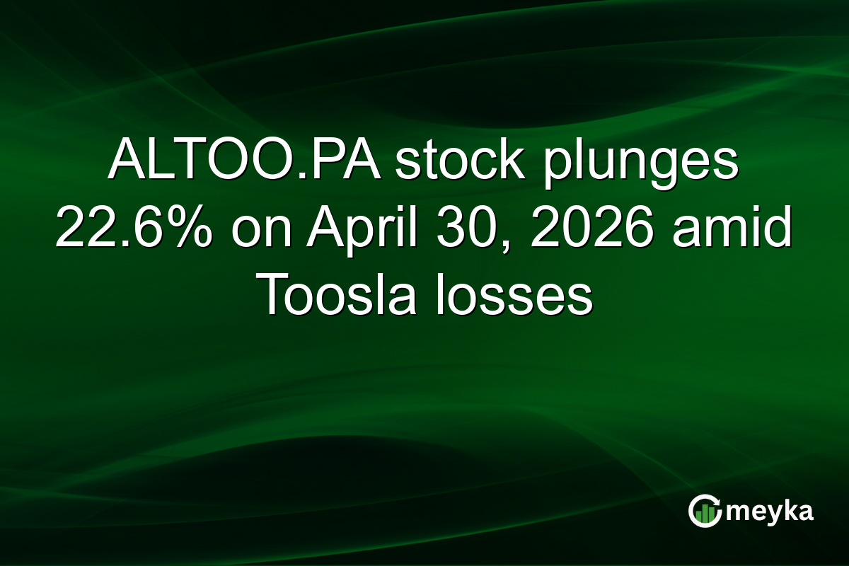 ALTOO.PA stock plunges 22.6% on April 30, 2026 amid Toosla losses