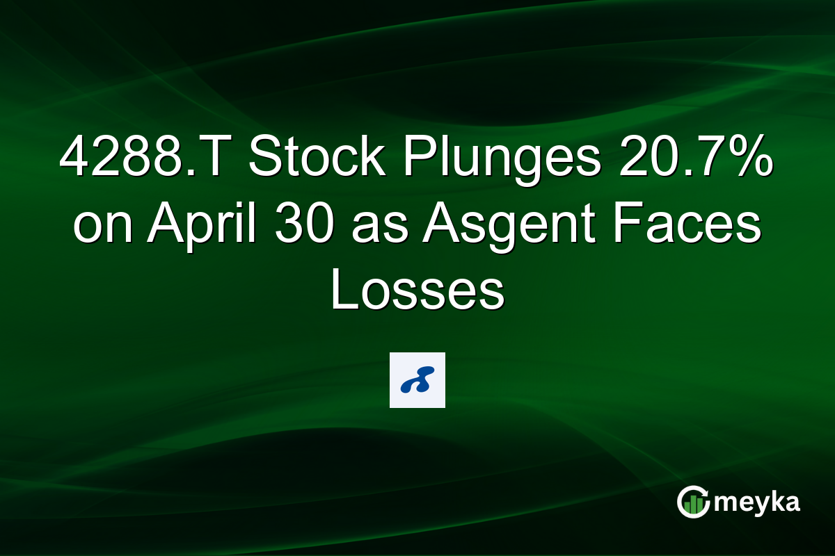 4288.T Stock Plunges 20.7% on April 30 as Asgent Faces Losses