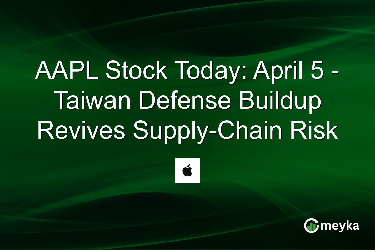 AAPL Stock Today: April 5 – Taiwan Defense Buildup Revives Supply-Chain Risk