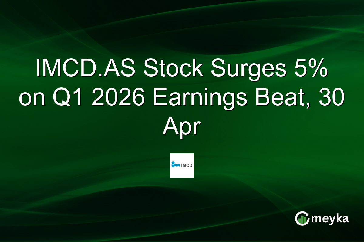IMCD.AS Stock Surges 5% on Q1 2026 Earnings Beat, 30 Apr