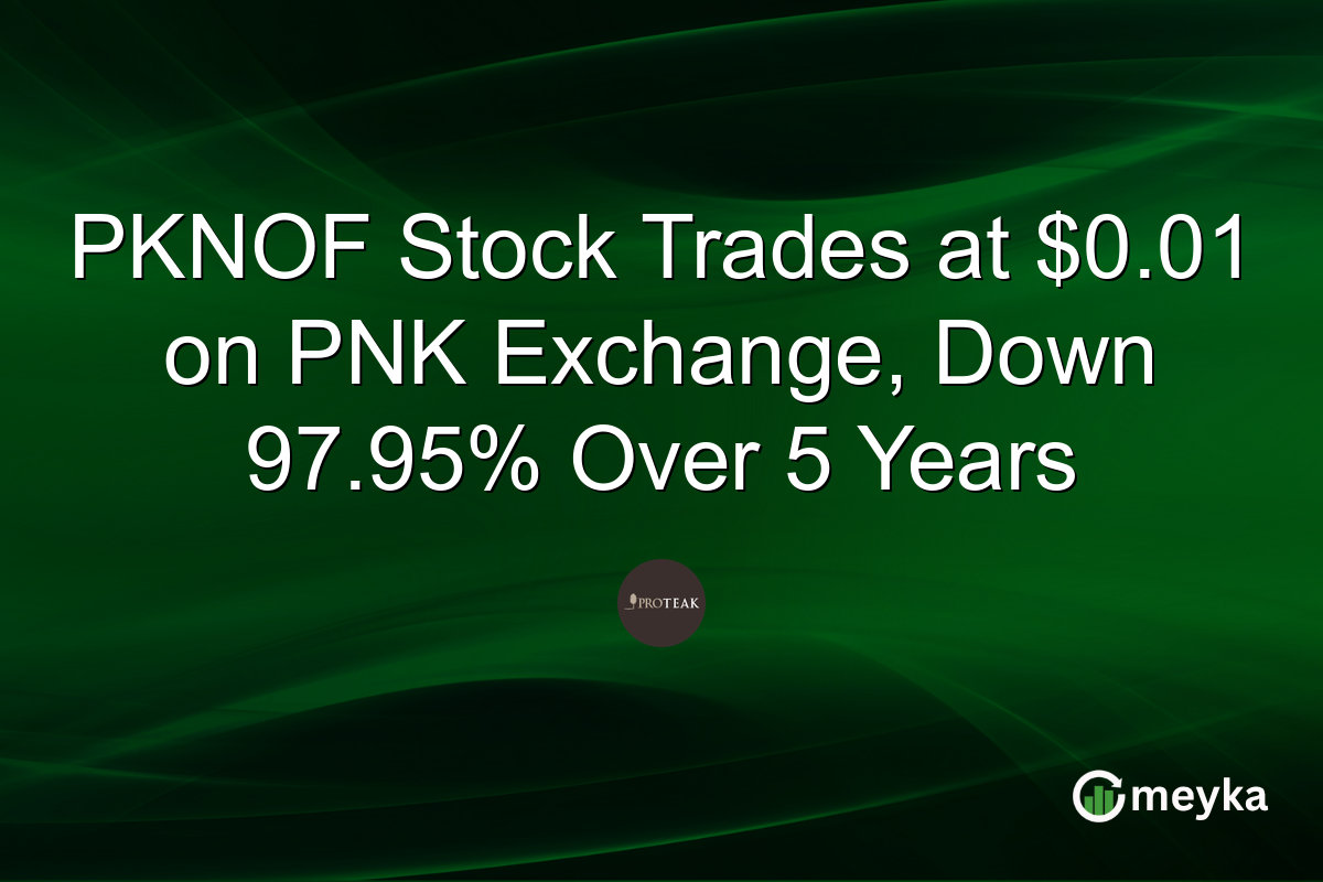 PKNOF Stock Trades at $0.01 on PNK Exchange, Down 97.95% Over 5 Years