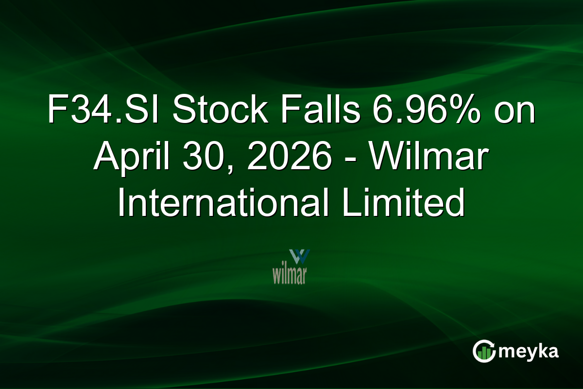 F34.SI Stock Falls 6.96% on April 30, 2026 – Wilmar International Limited