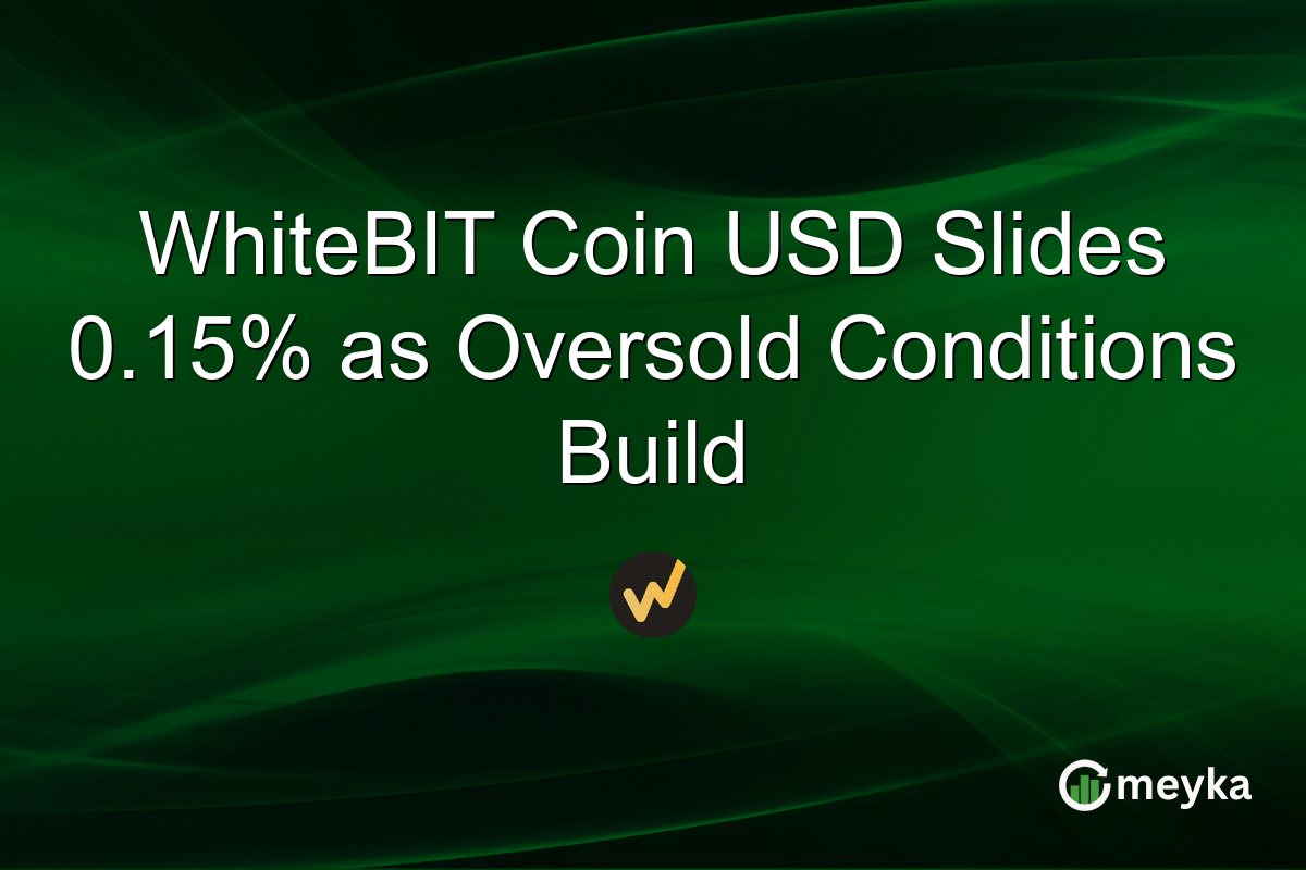 WhiteBIT Coin USD Slides 0.15% as Oversold Conditions Build