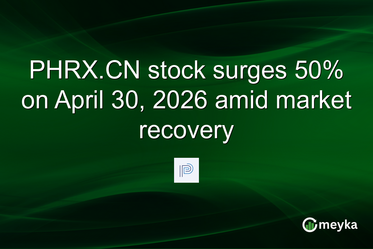 PHRX.CN stock surges 50% on April 30, 2026 amid market recovery