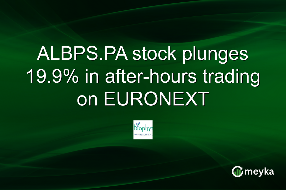 ALBPS.PA stock plunges 19.9% in after-hours trading on EURONEXT