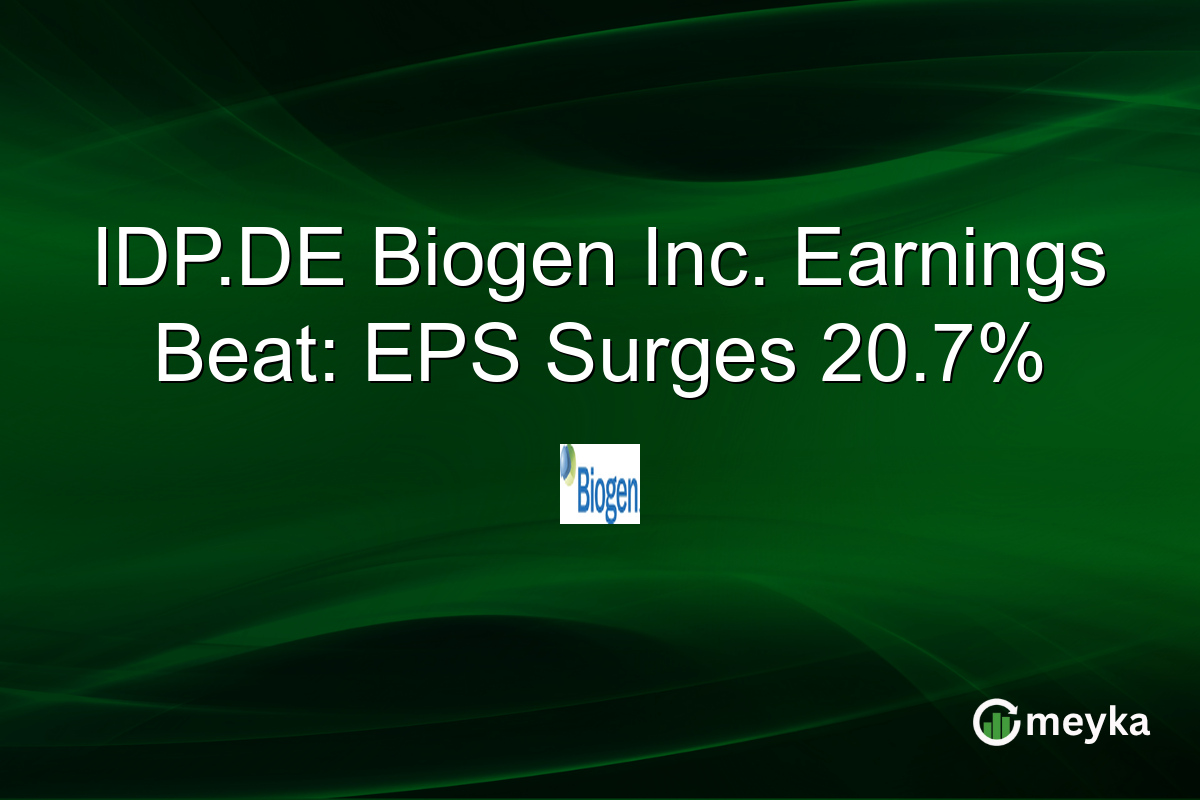 IDP.DE Biogen Inc. Earnings Beat: EPS Surges 20.7%