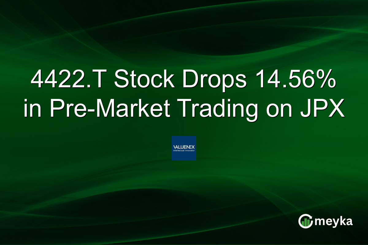 4422.T Stock Drops 14.56% in Pre-Market Trading on JPX
