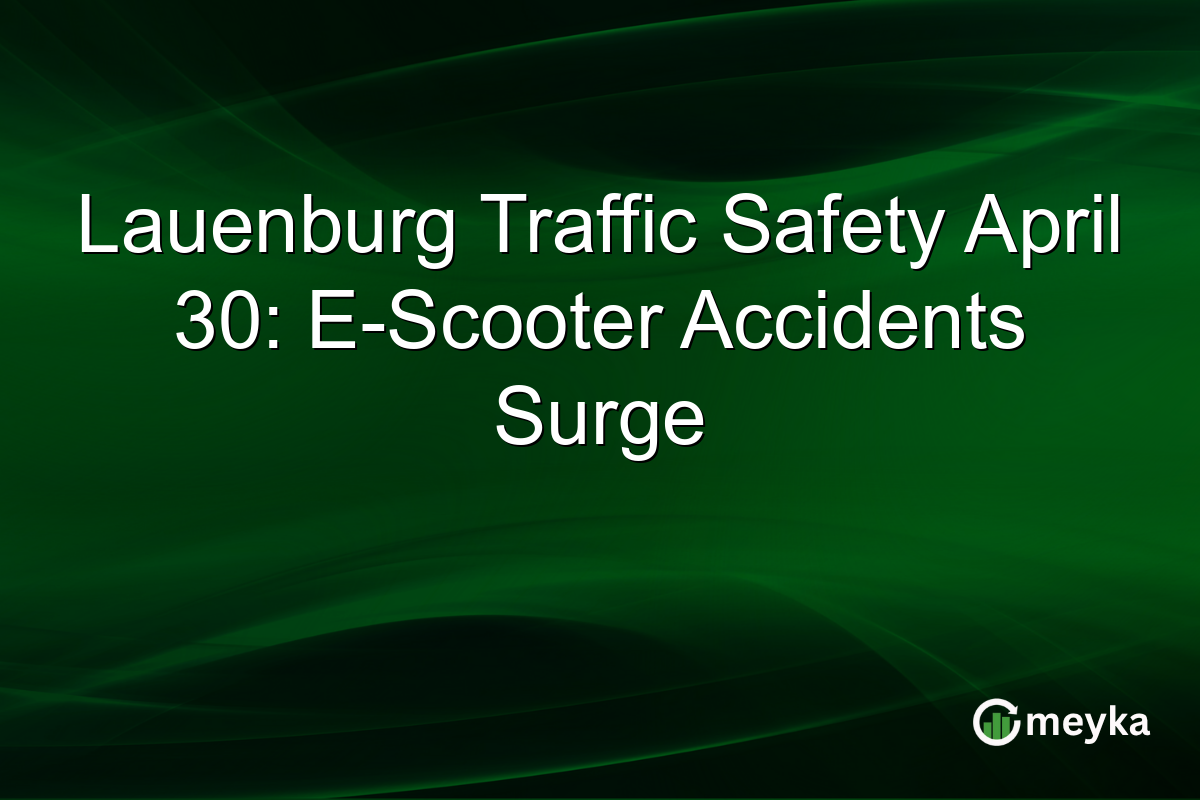 Lauenburg Traffic Safety April 30: E-Scooter Accidents Surge