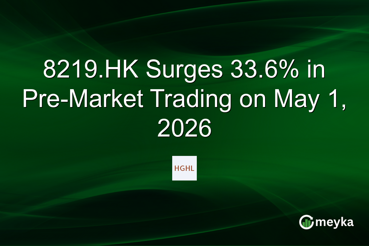 8219.HK Surges 33.6% in Pre-Market Trading on May 1, 2026