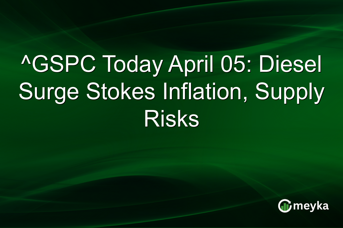 ^GSPC Today April 05: Diesel Surge Stokes Inflation, Supply Risks