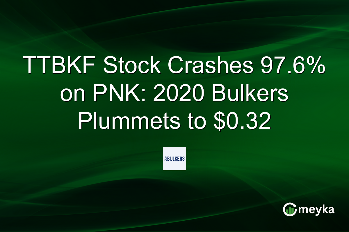 TTBKF Stock Crashes 97.6% on PNK: 2020 Bulkers Plummets to $0.32