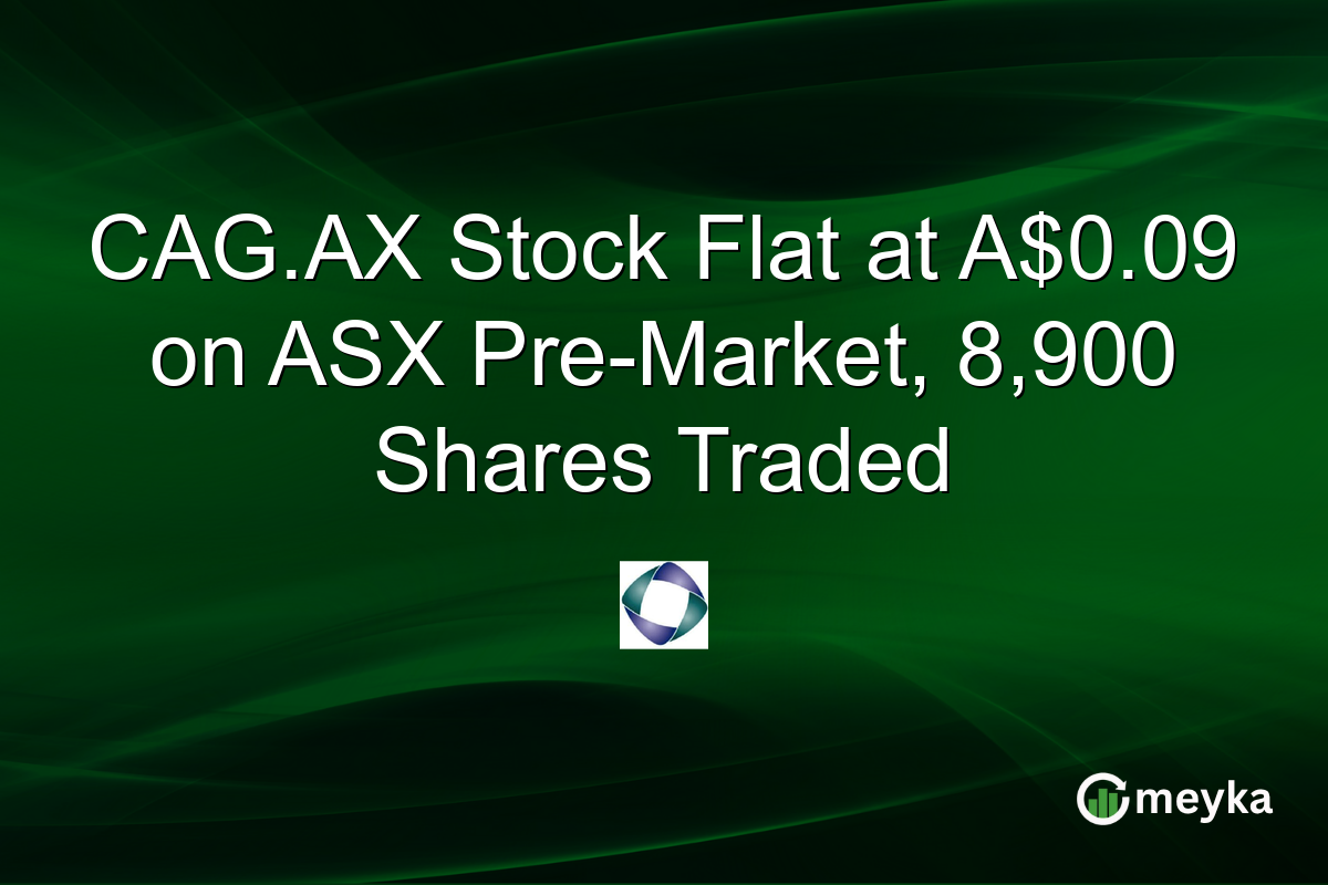 CAG.AX Stock Flat at A$0.09 on ASX Pre-Market, 8,900 Shares Traded