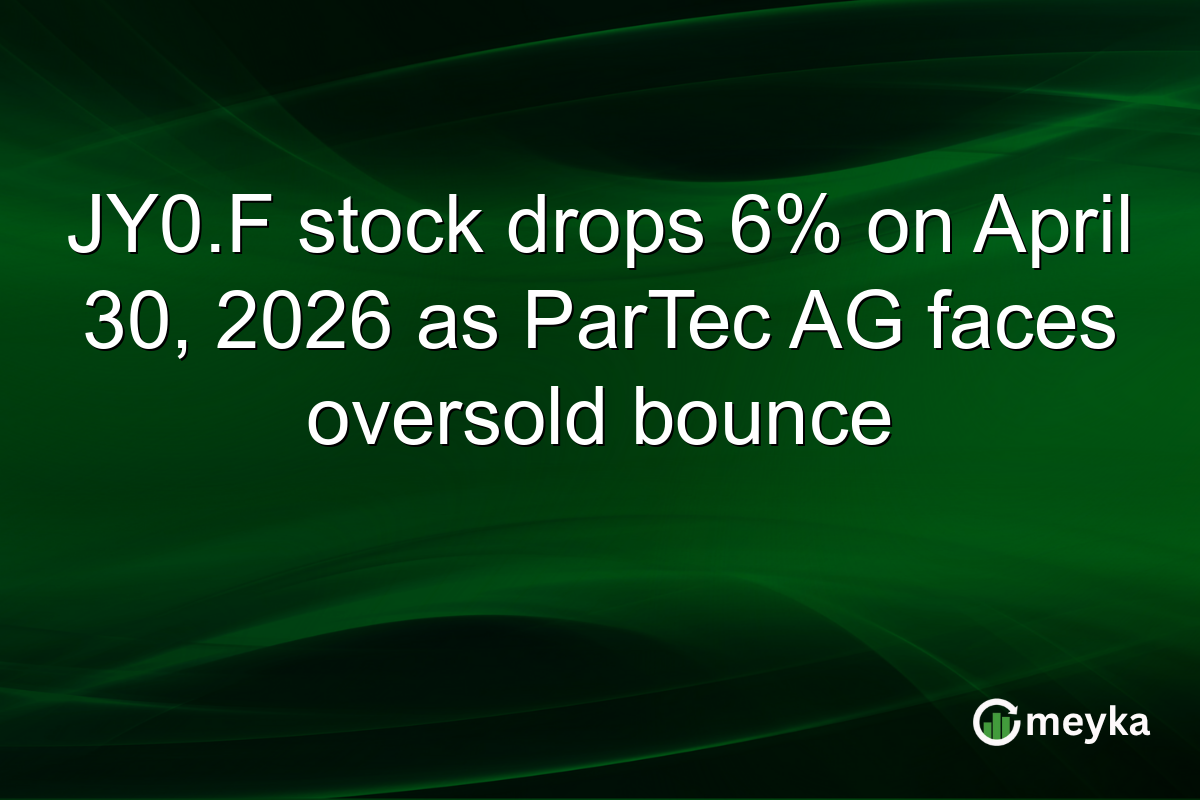 JY0.F stock drops 6% on April 30, 2026 as ParTec AG faces oversold bounce