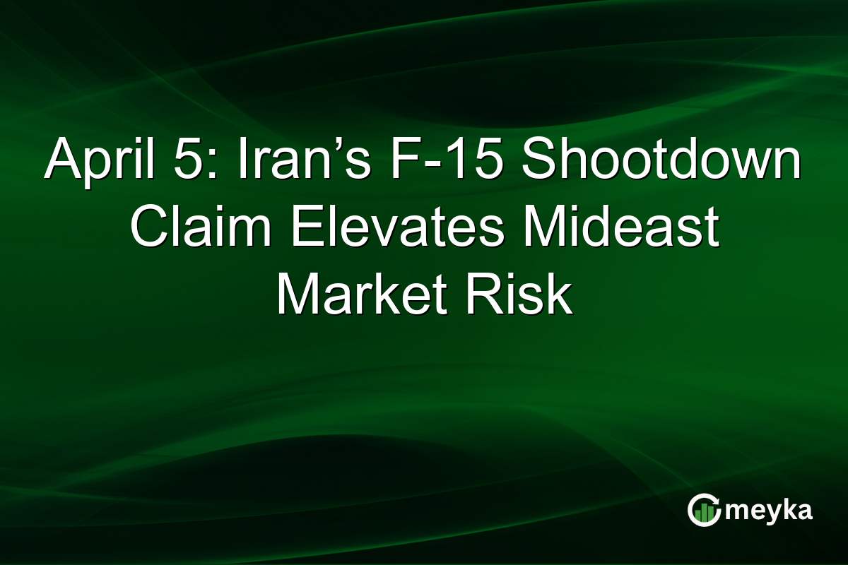 April 5: Iran’s F-15 Shootdown Claim Elevates Mideast Market Risk