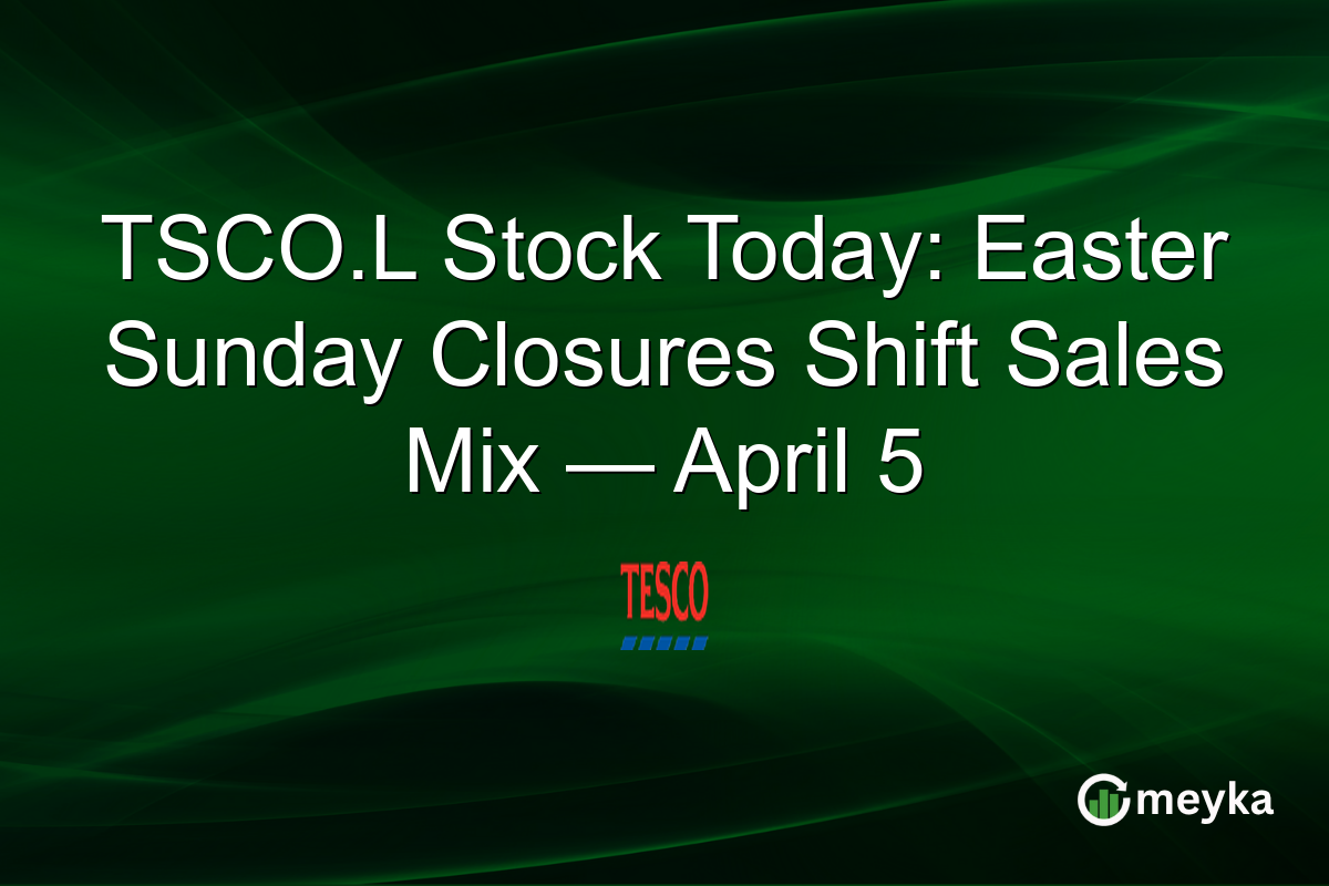 TSCO.L Stock Today: Easter Sunday Closures Shift Sales Mix — April 5