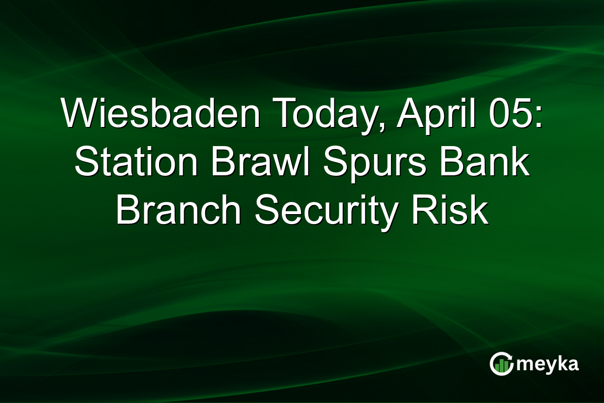 Wiesbaden Today, April 05: Station Brawl Spurs Bank Branch Security Risk