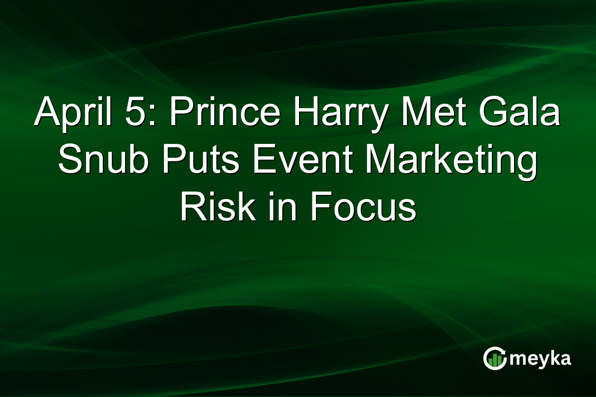 April 5: Prince Harry Met Gala Snub Puts Event Marketing Risk in Focus