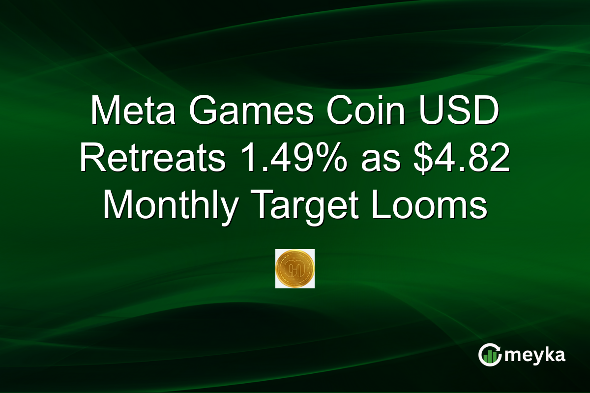 Meta Games Coin USD Retreats 1.49% as $4.82 Monthly Target Looms