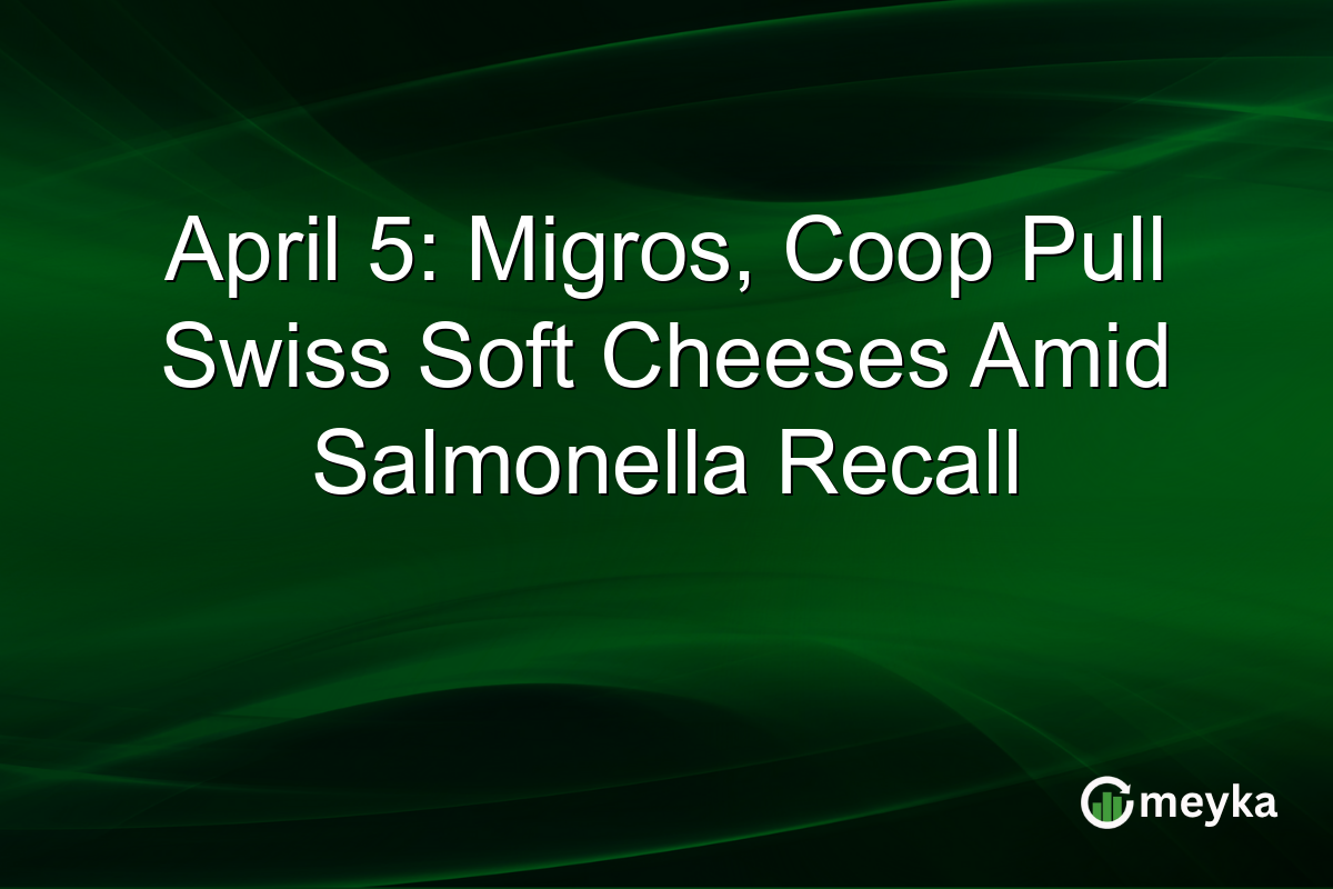 April 5: Migros, Coop Pull Swiss Soft Cheeses Amid Salmonella Recall
