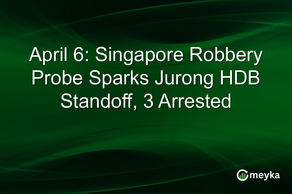 April 6: Singapore Robbery Probe Sparks Jurong HDB Standoff, 3 Arrested