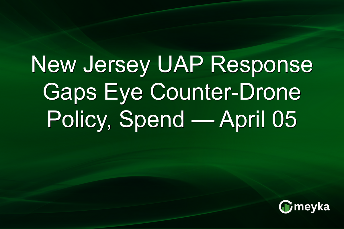 New Jersey UAP Response Gaps Eye Counter-Drone Policy, Spend — April 05