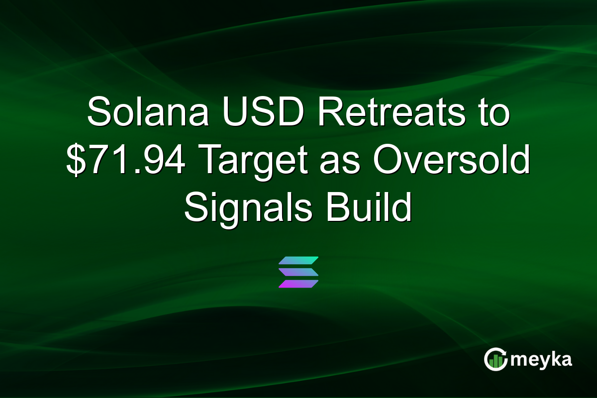 Solana USD Retreats to $71.94 Target as Oversold Signals Build