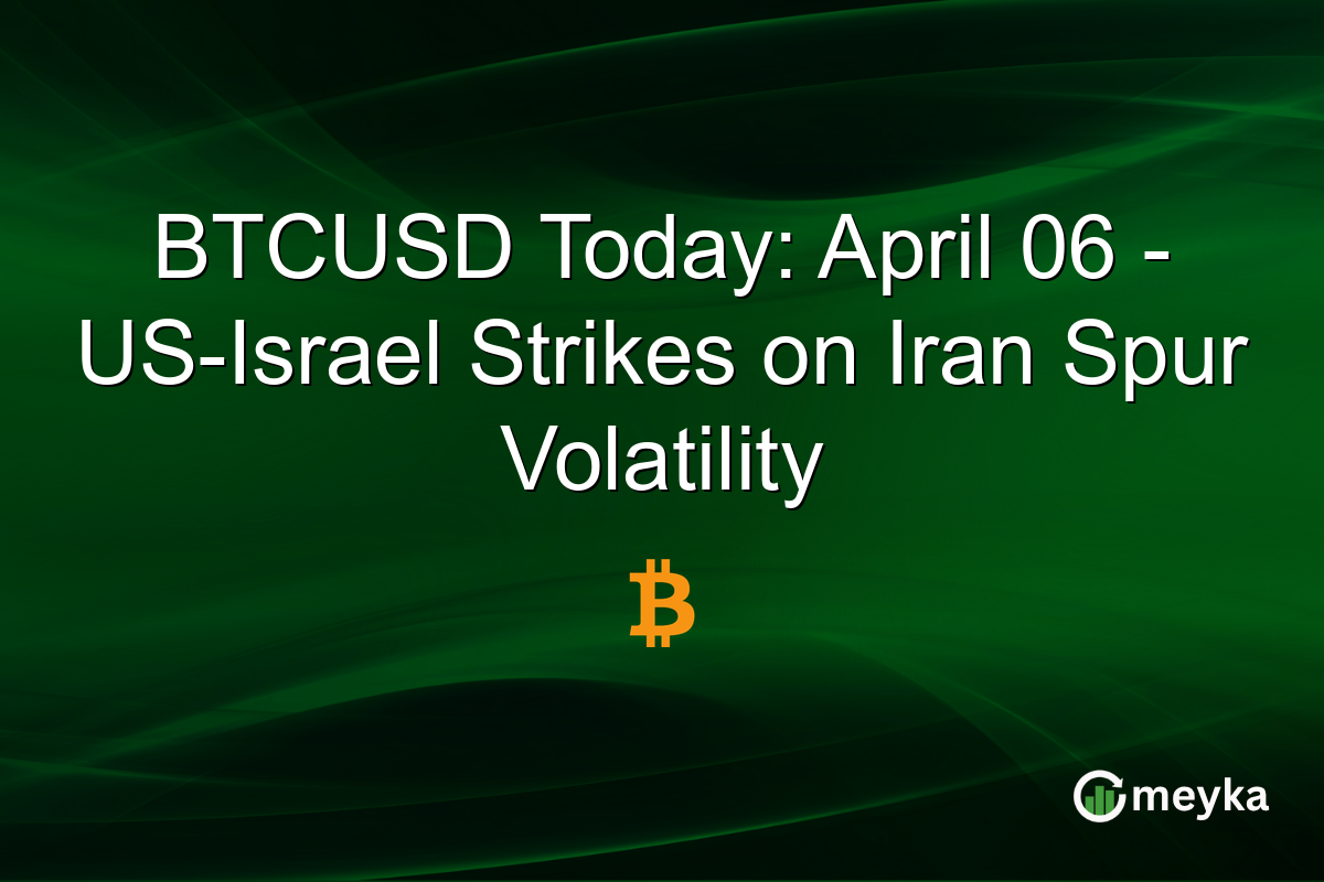 BTCUSD Today: April 06 – US-Israel Strikes on Iran Spur Volatility
