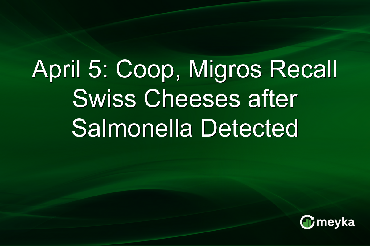 April 5: Coop, Migros Recall Swiss Cheeses after Salmonella Detected