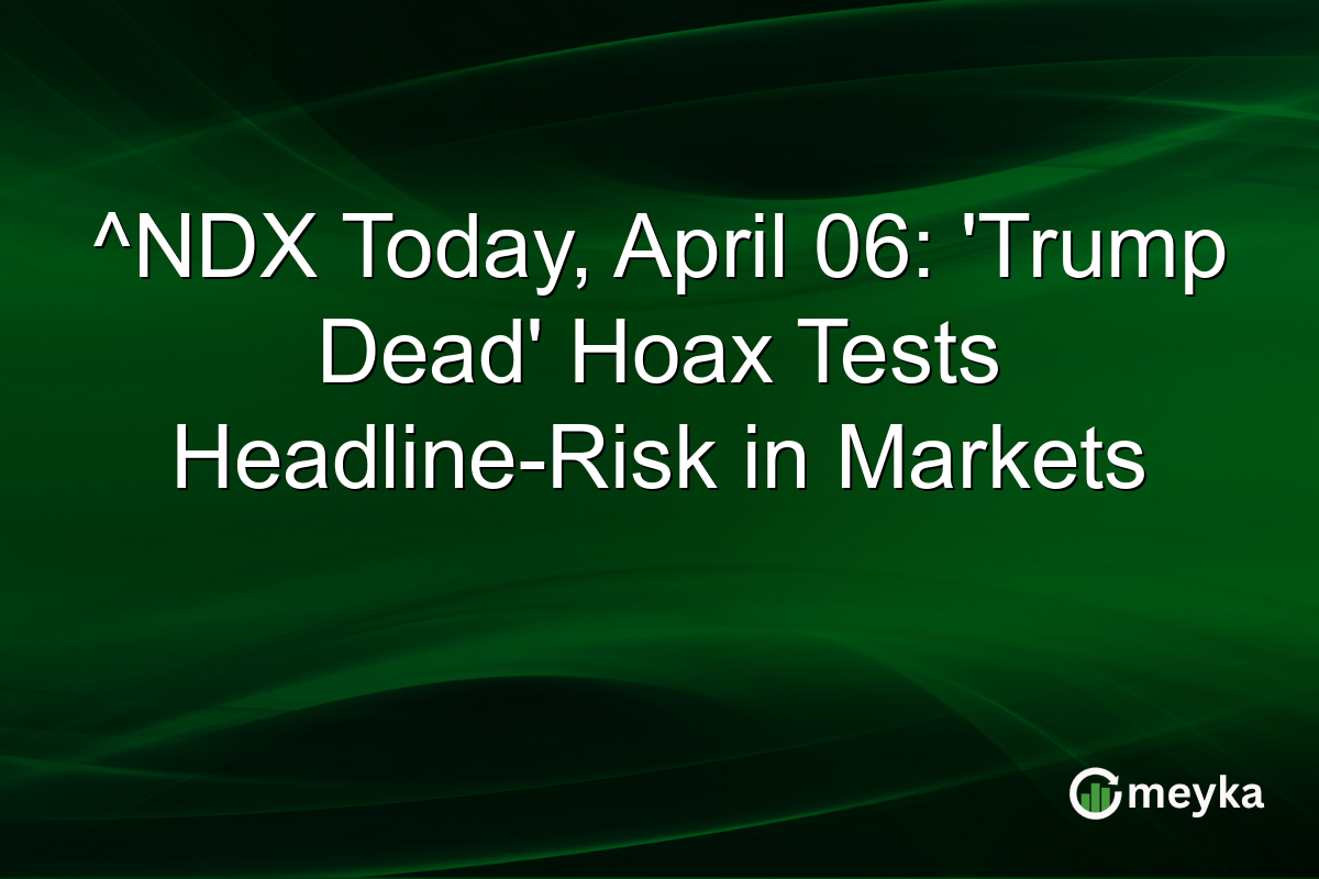 ^NDX Today, April 06: ‘Trump Dead’ Hoax Tests Headline-Risk in Markets