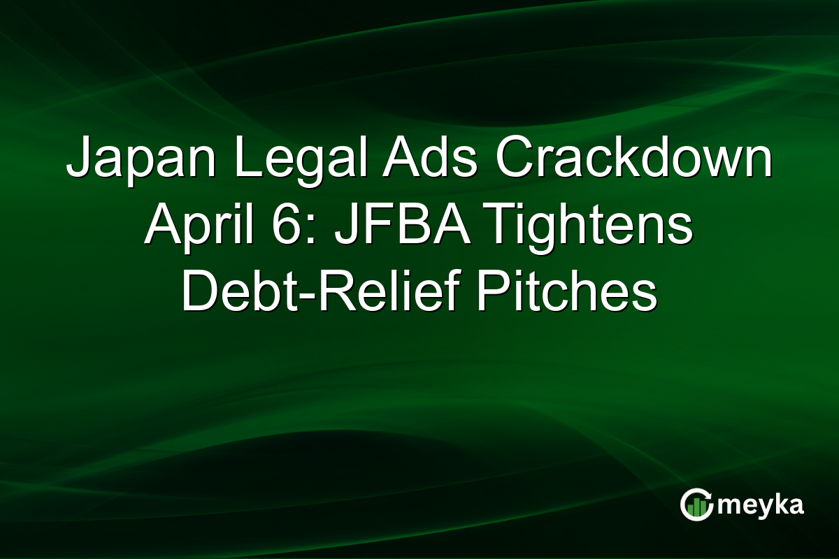 Japan Legal Ads Crackdown April 6: JFBA Tightens Debt-Relief Pitches
