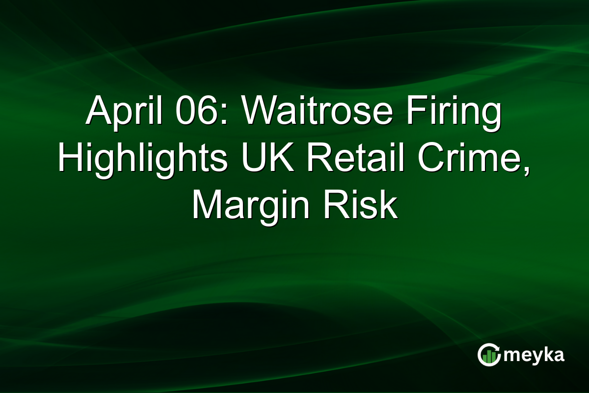 April 06: Waitrose Firing Highlights UK Retail Crime, Margin Risk