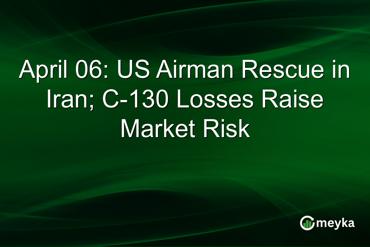 April 06: US Airman Rescue in Iran; C-130 Losses Raise Market Risk