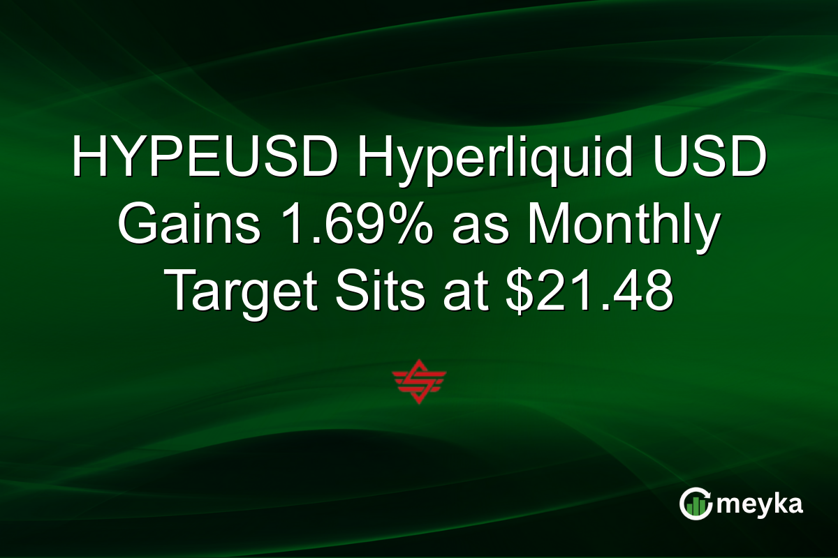 HYPEUSD Hyperliquid USD Gains 1.69% as Monthly Target Sits at $21.48
