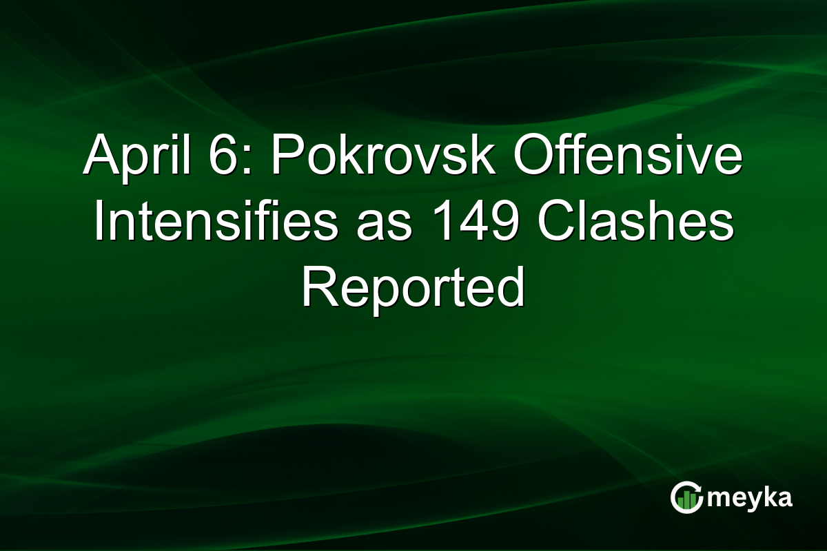 April 6: Pokrovsk Offensive Intensifies as 149 Clashes Reported