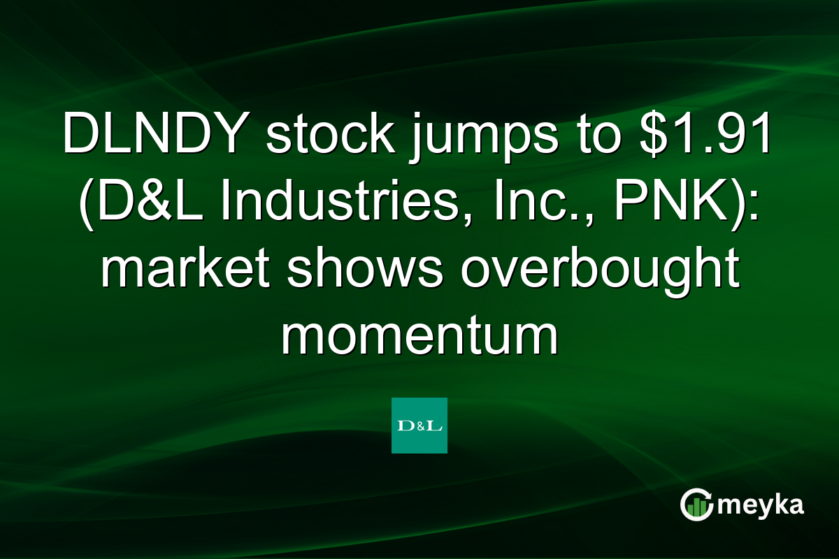 DLNDY stock jumps to $1.91 (D&L Industries, Inc., PNK): market shows overbought momentum