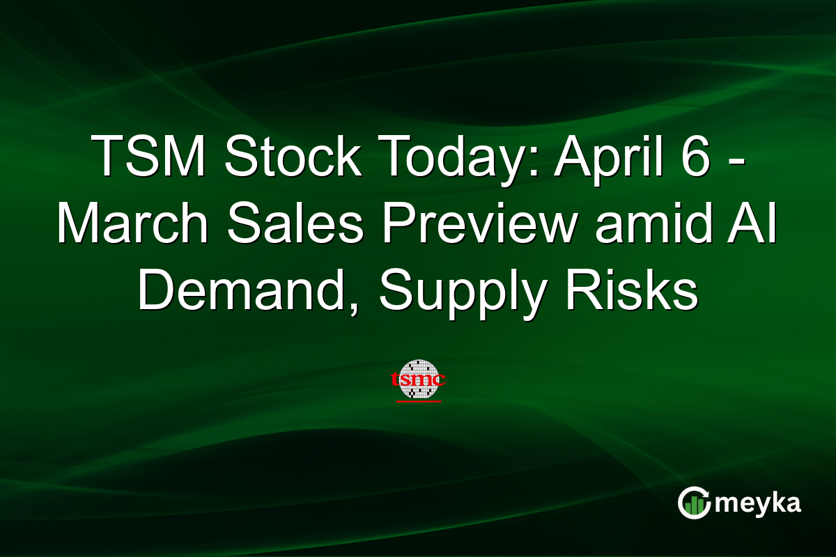 TSM Stock Today: April 6 – March Sales Preview amid AI Demand, Supply Risks