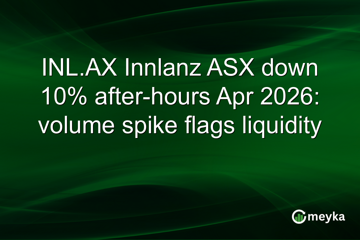 INL.AX Innlanz ASX down 10% after-hours Apr 2026: volume spike flags liquidity