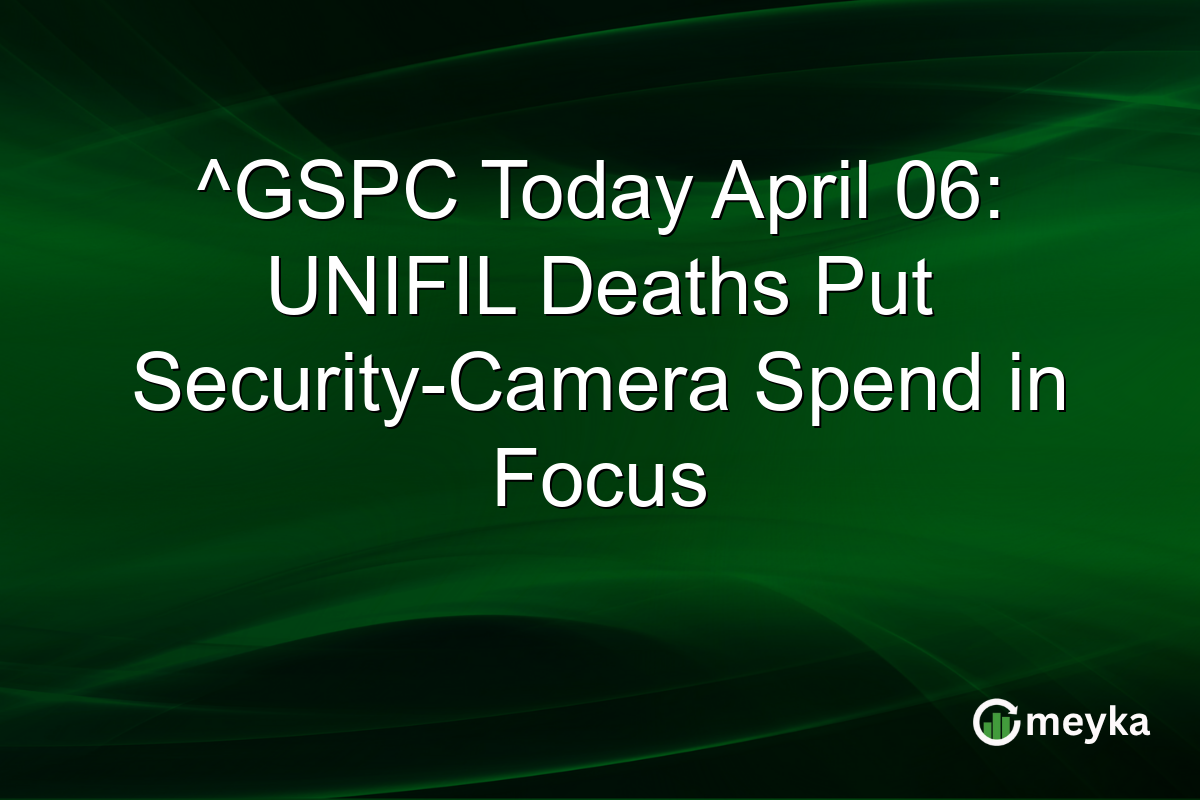 ^GSPC Today April 06: UNIFIL Deaths Put Security-Camera Spend in Focus