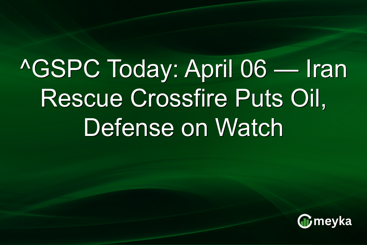 ^GSPC Today: April 06 — Iran Rescue Crossfire Puts Oil, Defense on Watch