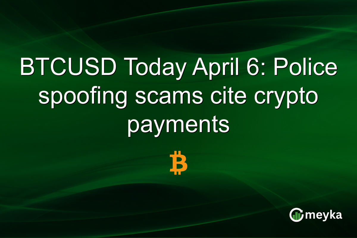 BTCUSD Today April 6: Police spoofing scams cite crypto payments